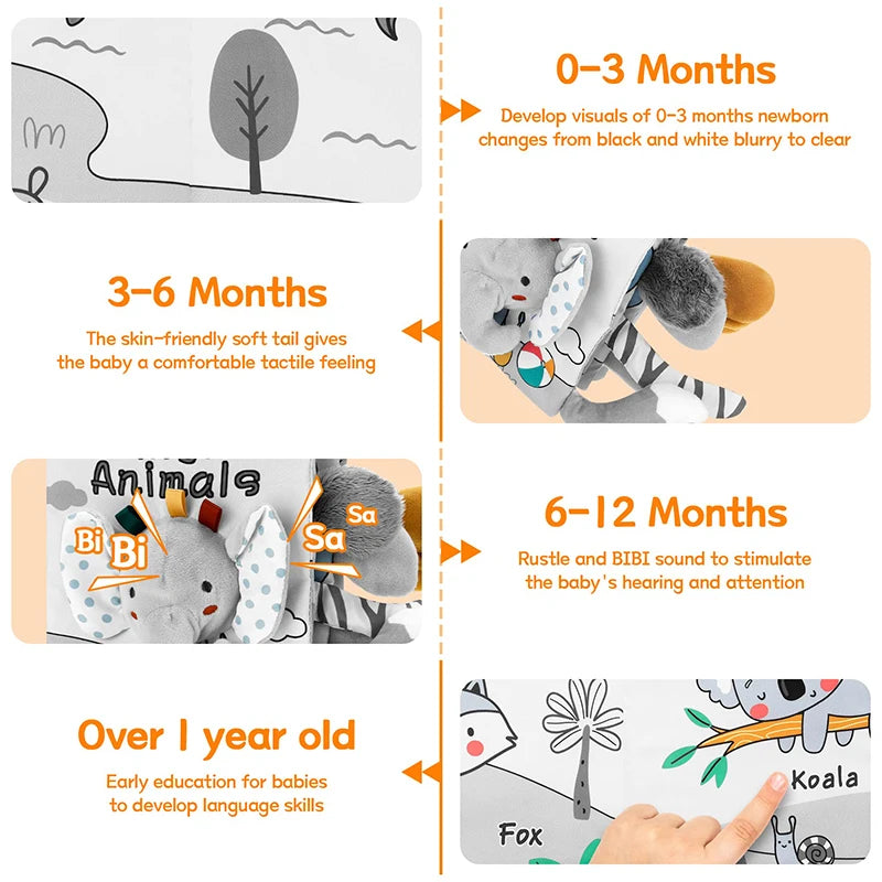 Soft Baby Books 3D Touch Feel Early Learning book