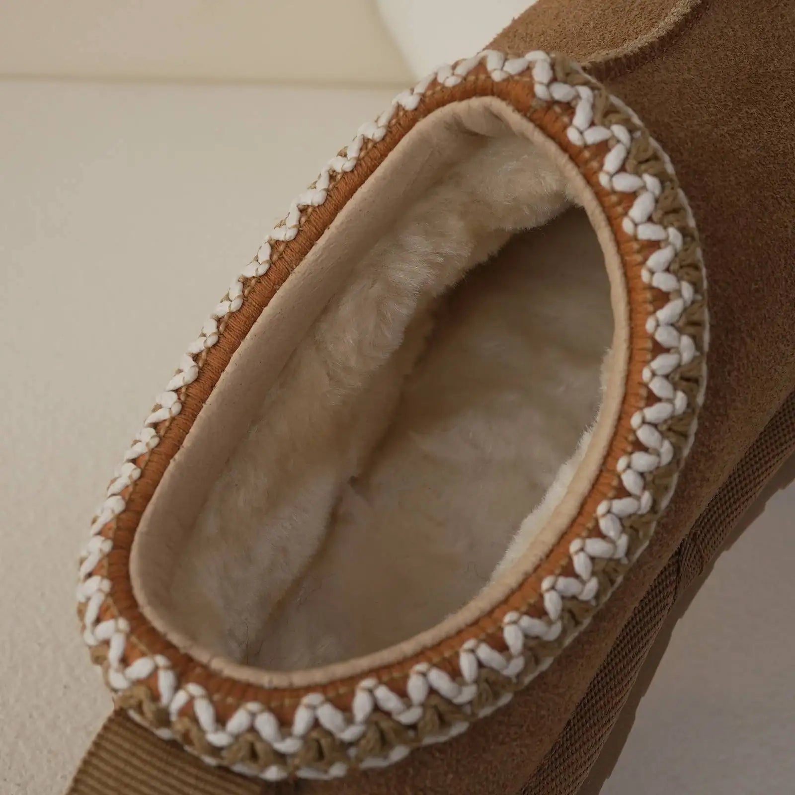 Winter Cowhide Suede Snow Boots Boys / Girls