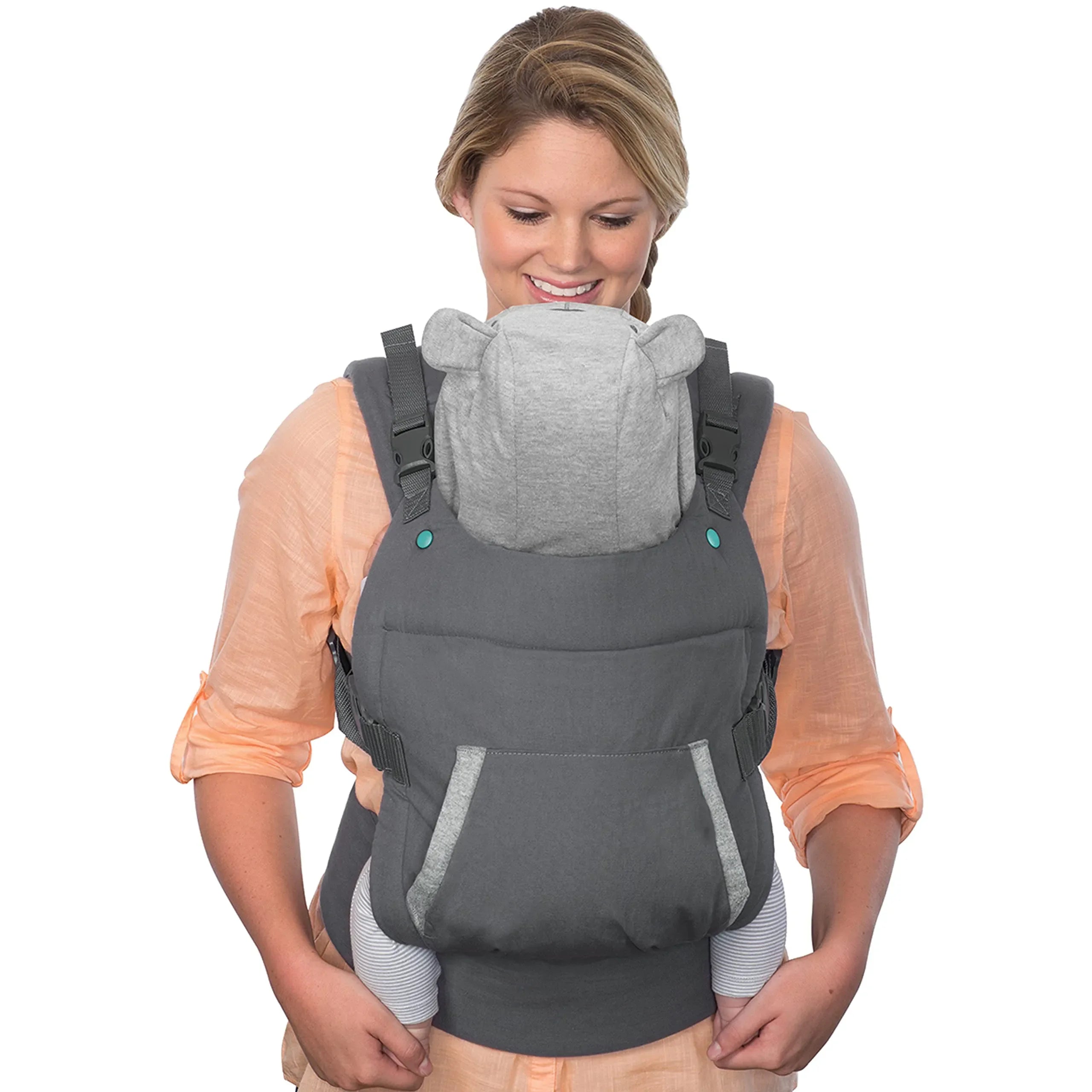 Cotton Baby Shoulder Strap Carrier with Hat, Multifunctional